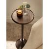 imageKate and Laurel Sanzo Modern Pedestal Drink Table 10 x 10 x 23 Gray Gunmetal Decorative End Table with Mirrored Tabletop for Use as Small Plant Stand or Cute Martini TableBronze