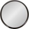 imageKate and Laurel Sanzo Modern Pedestal Drink Table 10 x 10 x 23 Gray Gunmetal Decorative End Table with Mirrored Tabletop for Use as Small Plant Stand or Cute Martini TablePewter