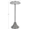 imageKate and Laurel Sanzo Modern Pedestal Drink Table 10 x 10 x 23 Gray Gunmetal Decorative End Table with Mirrored Tabletop for Use as Small Plant Stand or Cute Martini TableSilver