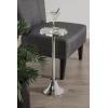 imageKate and Laurel Sanzo Modern Pedestal Drink Table 10 x 10 x 23 Gray Gunmetal Decorative End Table with Mirrored Tabletop for Use as Small Plant Stand or Cute Martini TableSilver