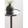 imageKate and Laurel Sanzo Modern Pedestal Drink Table 10 x 10 x 23 Gray Gunmetal Decorative End Table with Mirrored Tabletop for Use as Small Plant Stand or Cute Martini TablePewter