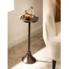 imageKate and Laurel Sanzo Modern Pedestal Drink Table 10 x 10 x 23 Gray Gunmetal Decorative End Table with Mirrored Tabletop for Use as Small Plant Stand or Cute Martini TableBronze