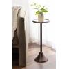 imageKate and Laurel Sanzo Modern Pedestal Drink Table 10 x 10 x 23 Gray Gunmetal Decorative End Table with Mirrored Tabletop for Use as Small Plant Stand or Cute Martini TableBronze