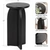 imageKate and Laurel Sora Modern Wooden Round Drink Table 12 x 12 x 22 Black Transitional Wood End Table for Use as Indoor Plant Stand or Living Room Mini TableBlack