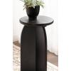 imageKate and Laurel Sora Modern Wooden Round Drink Table 12 x 12 x 22 Black Transitional Wood End Table for Use as Indoor Plant Stand or Living Room Mini TableBlack