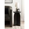 imageKate and Laurel Sora Modern Wooden Round Drink Table 12 x 12 x 22 Black Transitional Wood End Table for Use as Indoor Plant Stand or Living Room Mini TableBlack