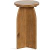 imageKate and Laurel Sora Modern Wooden Round Drink Table 12 x 12 x 22 Black Transitional Wood End Table for Use as Indoor Plant Stand or Living Room Mini TableRustic Brown