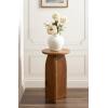 imageKate and Laurel Sora Modern Wooden Round Drink Table 12 x 12 x 22 Black Transitional Wood End Table for Use as Indoor Plant Stand or Living Room Mini TableRustic Brown