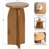 imageKate and Laurel Sora Modern Wooden Round Drink Table 12 x 12 x 22 Black Transitional Wood End Table for Use as Indoor Plant Stand or Living Room Mini TableRustic Brown