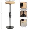imageKate and Laurel Stratton Round Pedestal Drink Table 9 x 9 x 22 Hazelnut Brown and Black Decorative Mini Table for Use as Indoor Plant Stand or Cute Martini Table