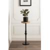 imageKate and Laurel Stratton Round Pedestal Drink Table 9 x 9 x 22 Hazelnut Brown and Black Decorative Mini Table for Use as Indoor Plant Stand or Cute Martini Table