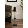 imageKate and Laurel Stratton Round Pedestal Drink Table 9 x 9 x 22 Hazelnut Brown and Black Decorative Mini Table for Use as Indoor Plant Stand or Cute Martini Table