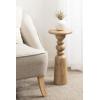 imageKate and Laurel Tirollo Modern Round Drink Table 10 x 10 x 22 Natural Wood Living Room Accent Pedestal Table with Turned Base for Use as Indoor Plant StandNatural