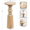 imageKate and Laurel Tirollo Modern Round Drink Table 10 x 10 x 22 Natural Wood Living Room Accent Pedestal Table with Turned Base for Use as Indoor Plant StandNatural