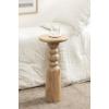 imageKate and Laurel Tirollo Modern Round Drink Table 10 x 10 x 22 Natural Wood Living Room Accent Pedestal Table with Turned Base for Use as Indoor Plant StandNatural