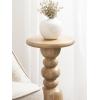 imageKate and Laurel Tirollo Modern Round Drink Table 10 x 10 x 22 Natural Wood Living Room Accent Pedestal Table with Turned Base for Use as Indoor Plant StandNatural