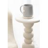 imageKate and Laurel Tirollo Modern Round Drink Table 10 x 10 x 22 Natural Wood Living Room Accent Pedestal Table with Turned Base for Use as Indoor Plant StandWhite