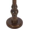 imageKate and Laurel Wegner Transitional Wood and Marble Round Drink Table 8 x 8 x 23 White Marble and Brown Modern Durable Pedestal Table for Use as Indoor Plant Stand or Decorative Mini TableBrown