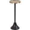 imageKate and Laurel Sanzo Modern Pedestal Drink Table 10 x 10 x 23 Gray Gunmetal Decorative End Table with Mirrored Tabletop for Use as Small Plant Stand or Cute Martini TableGoldBlack