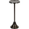 imageKate and Laurel Sanzo Modern Pedestal Drink Table 10 x 10 x 23 Gray Gunmetal Decorative End Table with Mirrored Tabletop for Use as Small Plant Stand or Cute Martini TablePewter