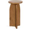 imageKate and Laurel Sora Modern Wooden Round Drink Table 12 x 12 x 22 Black Transitional Wood End Table for Use as Indoor Plant Stand or Living Room Mini TableRustic Brown