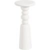 imageKate and Laurel Tirollo Modern Round Drink Table 10 x 10 x 22 Natural Wood Living Room Accent Pedestal Table with Turned Base for Use as Indoor Plant StandWhite