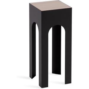 imageKate and Laurel Amani Arch Metal Drink Table 8 x 8 x 20 Natural Wood Tone and Black Farmhouse Indoor Plant Stand Table for Living Room Decor Storage and Display