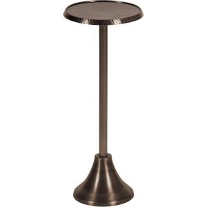 imageKate and Laurel Sanzo Modern Pedestal Drink Table 10 x 10 x 23 Gray Gunmetal Decorative End Table with Mirrored Tabletop for Use as Small Plant Stand or Cute Martini TableBronze