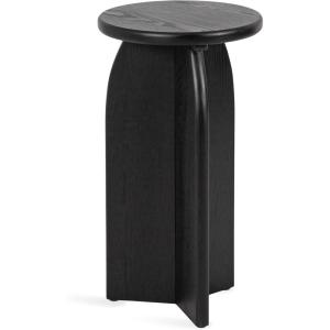 imageKate and Laurel Sora Modern Wooden Round Drink Table 12 x 12 x 22 Black Transitional Wood End Table for Use as Indoor Plant Stand or Living Room Mini TableBlack