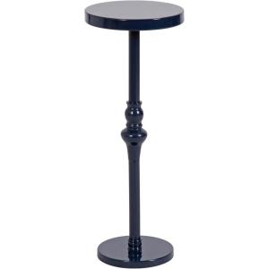 imageKate and Laurel Stratton Vintage Round Pedestal Drink Table 9 x 9 x 22 Antique Gold Decorative Mini Table for Use as Indoor Plant Stand or Cute Living Room AccentNavy Blue