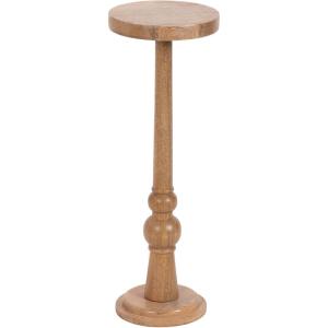 imageKate and Laurel Wegner Transitional Wooden Round Drink Table 8 x 8 x 23 Natural Wood Modern Durable Pedestal Table for Use as Round Drink Table Indoor Plant Stand or Decorative Mini Table