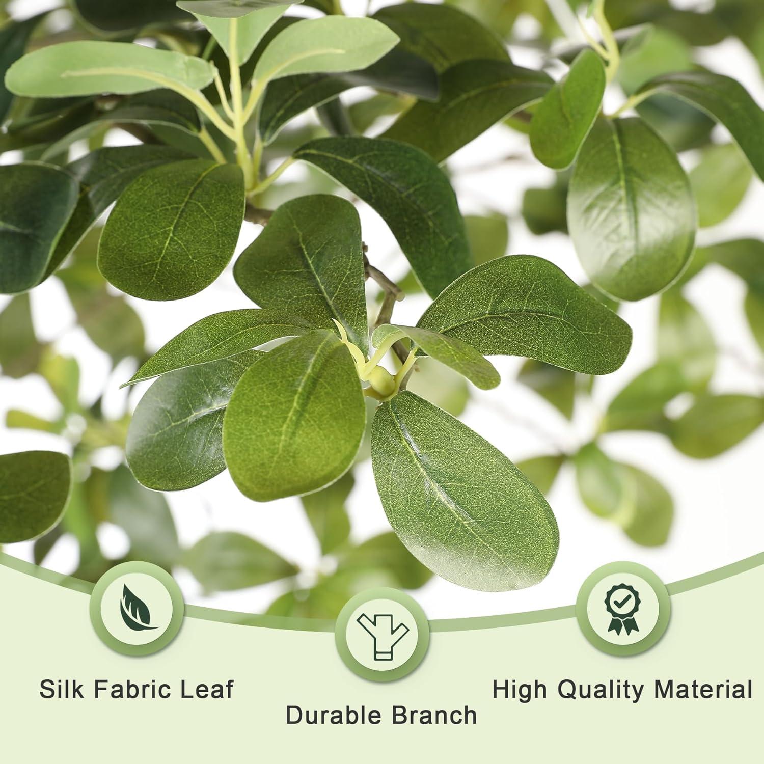 imageBlack Olive Tree 7ft  Faux Black Olive Tree with Natural Trunk and Realistic Leaves  Olive Trees Artificial Indoor for Modern Home Office House Living Room Decor