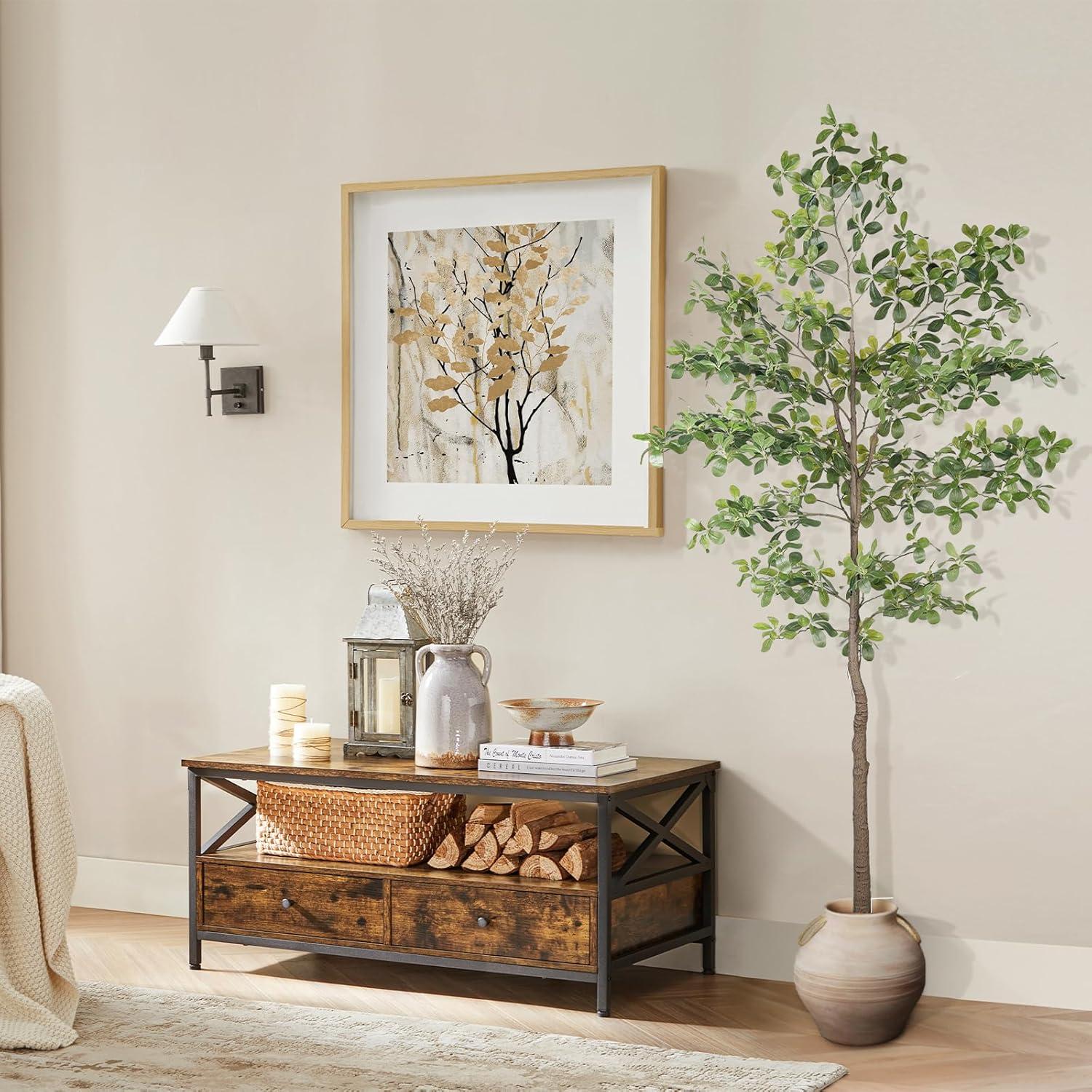 imageBlack Olive Tree 7ft  Faux Black Olive Tree with Natural Trunk and Realistic Leaves  Olive Trees Artificial Indoor for Modern Home Office House Living Room Decor