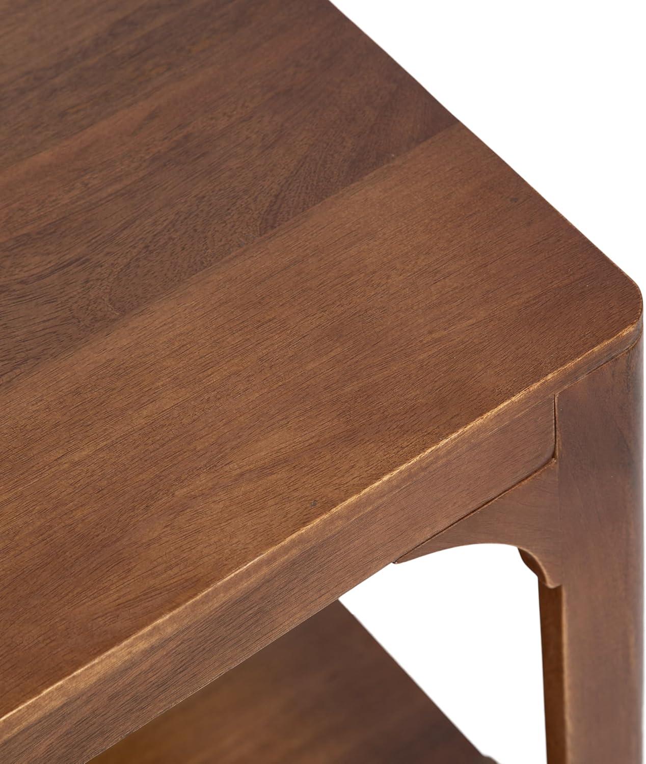 imageKate and Laurel Dahl Transitional Rectangular Coffee Table 36 x 20 x 18 Natural Wood Modern Rectangle Living Room Table with Solid Mango Wood Construction and Bonus Underlying StorageWalnut Brown
