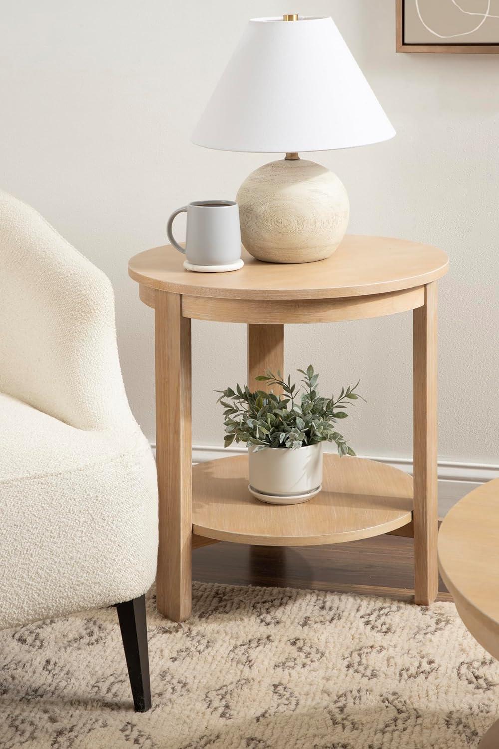 imageKate and Laurel Eastmont Rectangle Wood Coffee Table 46 x 22 x 17 Light Natural Large MidCentury Wooden Living Room Table with Stylish Tapered Legs and Adjustable FeetNatural