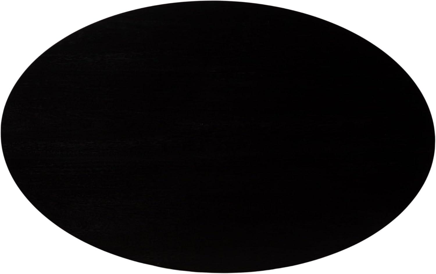 imageKate and Laurel Foxford Modern Tiered Oval Coffee Table 38 x 24 x 18 Natural Brown Transitional TwoTier Living Room Table with Storage and Resilient Wood ConstructionBlack