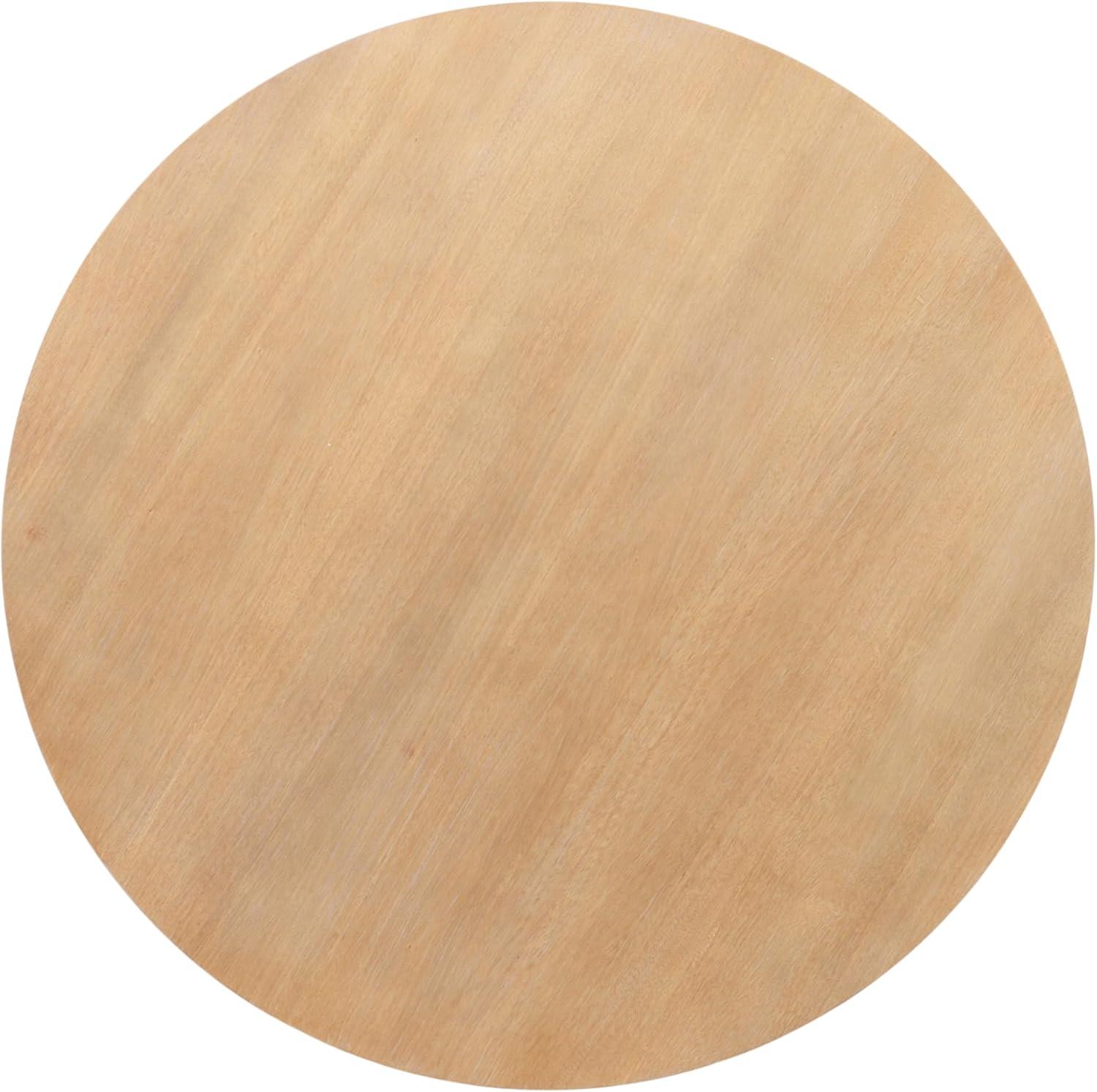 imageKate and Laurel Foxford Tiered Round Coffee Table 34 x 34 x 17 Light Natural Transitional TwoTier Circle Living Room Table with Storage and Resilient Wood Construction