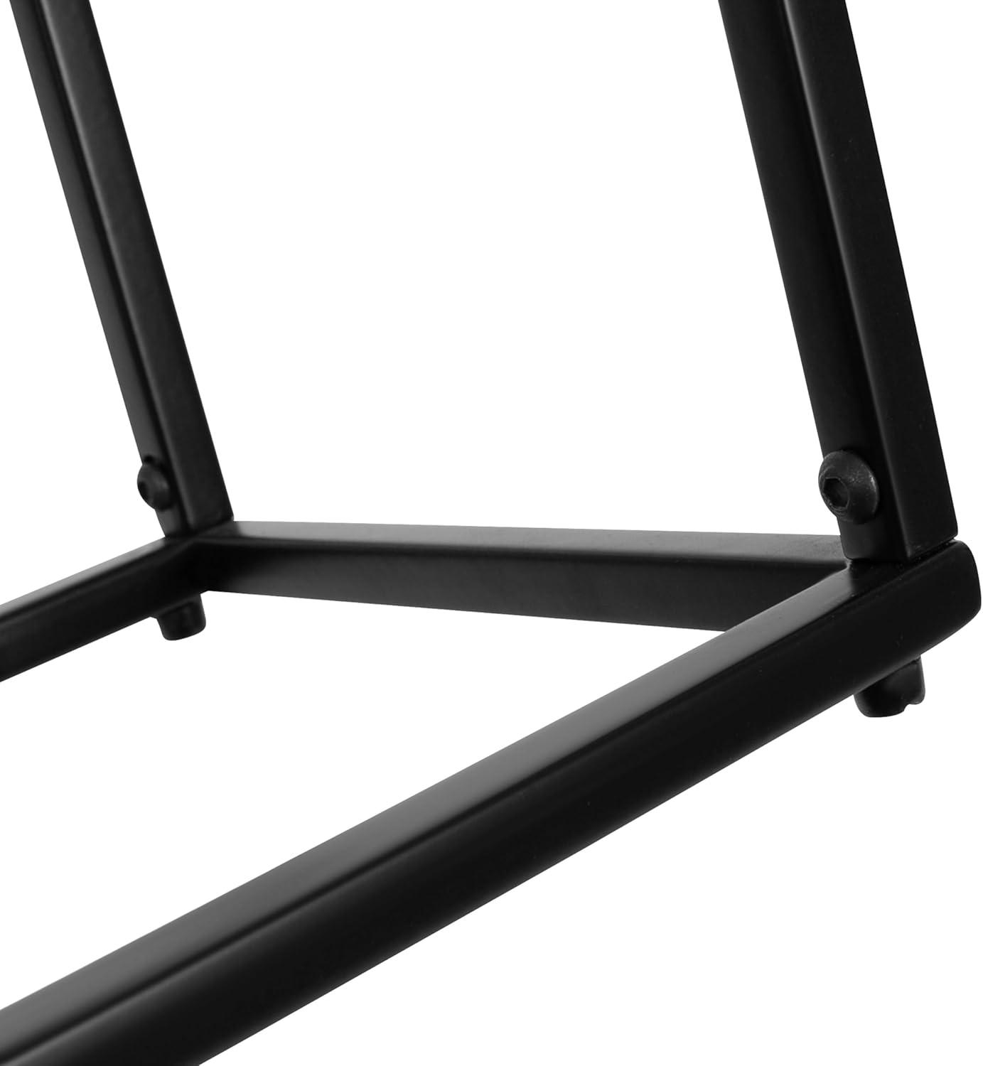 imageKate and Laurel Karlsen Modern Wood and Metal Burlwood Narrow Side Table 16 x 24 x 8 Burlwood and Gold Slim End Table for Use as Skinny Bedroom Nightstand or Entryway Table OptionBlack
