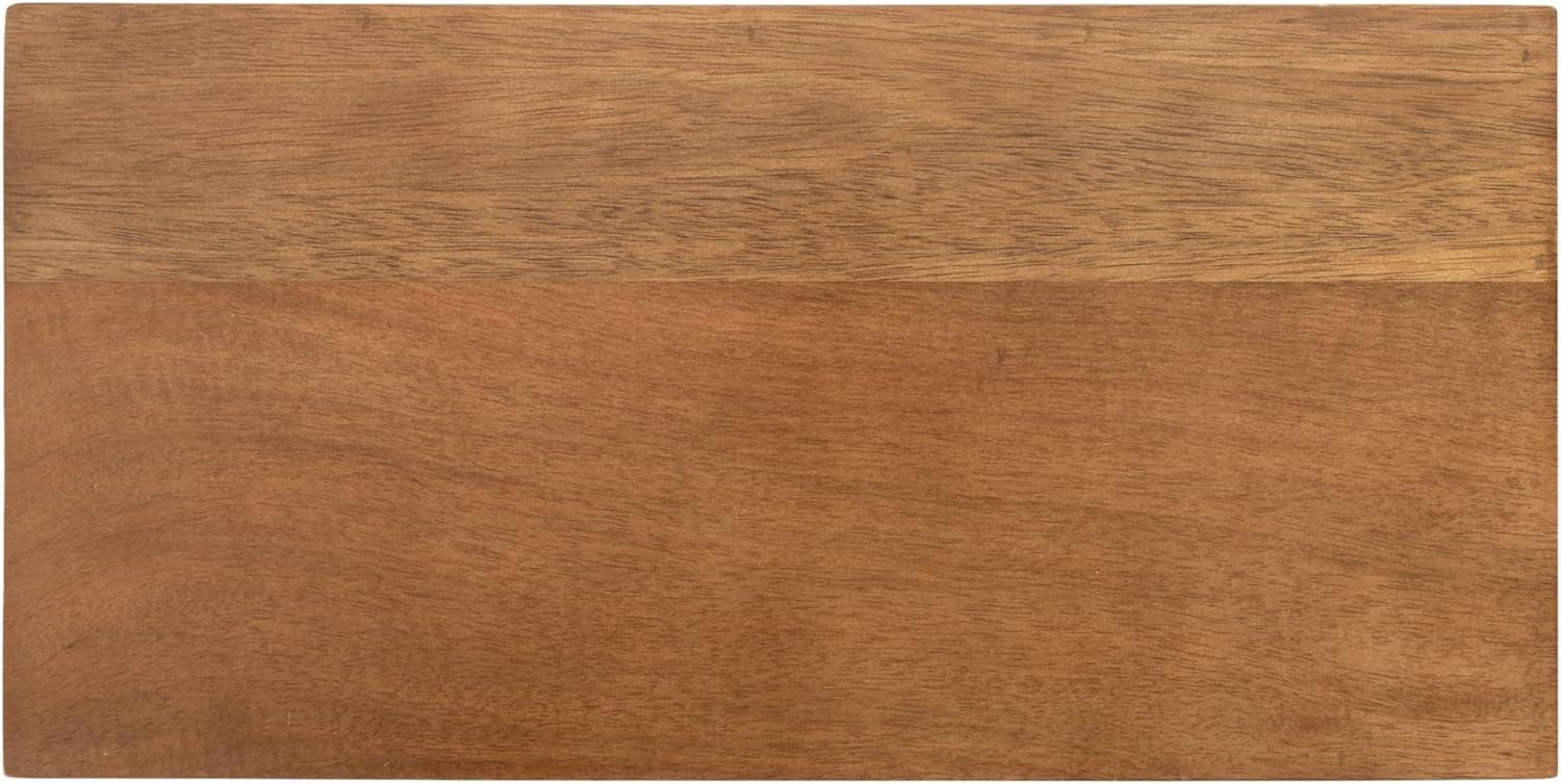 imageKate and Laurel Karlsen Modern Wood and Metal Burlwood Narrow Side Table 16 x 24 x 8 Burlwood and Gold Slim End Table for Use as Skinny Bedroom Nightstand or Entryway Table OptionWalnut BrownGold