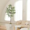 imageBlack Olive Tree 7ft  Faux Black Olive Tree with Natural Trunk and Realistic Leaves  Olive Trees Artificial Indoor for Modern Home Office House Living Room Decor