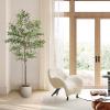 imageBlack Olive Tree 7ft  Faux Black Olive Tree with Natural Trunk and Realistic Leaves  Olive Trees Artificial Indoor for Modern Home Office House Living Room Decor