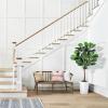 imageFiddle Leaf Fig Tree Artificial 5FT  Faux Fiddle Leaf Fig Tree with White Tall Planter  Fake Fig Tree with Fig Leaves  Artificial Tree for Indoor Outdoor House Home Office DecorWhite