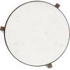imageKate and Laurel Aguilar Modern Round Drink Table 9 x 9 x 23 Emperador Brown Marble and Black Genuine Marble Accent Table for Use as Indoor Plant Stand or Pedestal Martini TableBronze