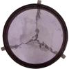 imageKate and Laurel Aguilar Modern Round Drink Table 9 x 9 x 23 Emperador Brown Marble and Black Genuine Marble Accent Table for Use as Indoor Plant Stand or Pedestal Martini TableSilverPurple
