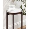 imageKate and Laurel Aguilar Modern Round Drink Table 9 x 9 x 23 Emperador Brown Marble and Black Genuine Marble Accent Table for Use as Indoor Plant Stand or Pedestal Martini TableBronze