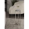 imageKate and Laurel Aguilar Modern Round Drink Table 9 x 9 x 23 Emperador Brown Marble and Black Genuine Marble Accent Table for Use as Indoor Plant Stand or Pedestal Martini TableSilver