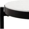 imageKate and Laurel Aguilar Modern Round Drink Table 9 x 9 x 23 Emperador Brown Marble and Black Genuine Marble Accent Table for Use as Indoor Plant Stand or Pedestal Martini TableBlack