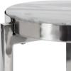 imageKate and Laurel Aguilar Modern Round Drink Table 9 x 9 x 23 Emperador Brown Marble and Black Genuine Marble Accent Table for Use as Indoor Plant Stand or Pedestal Martini TableSilver