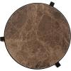 imageKate and Laurel Aguilar Modern Round Drink Table 9 x 9 x 23 Emperador Brown Marble and Black Genuine Marble Accent Table for Use as Indoor Plant Stand or Pedestal Martini TableBrownBlack