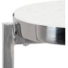imageKate and Laurel Aguilar Modern Round Drink Table 9 x 9 x 23 Emperador Brown Marble and Black Genuine Marble Accent Table for Use as Indoor Plant Stand or Pedestal Martini TableSilverWhite